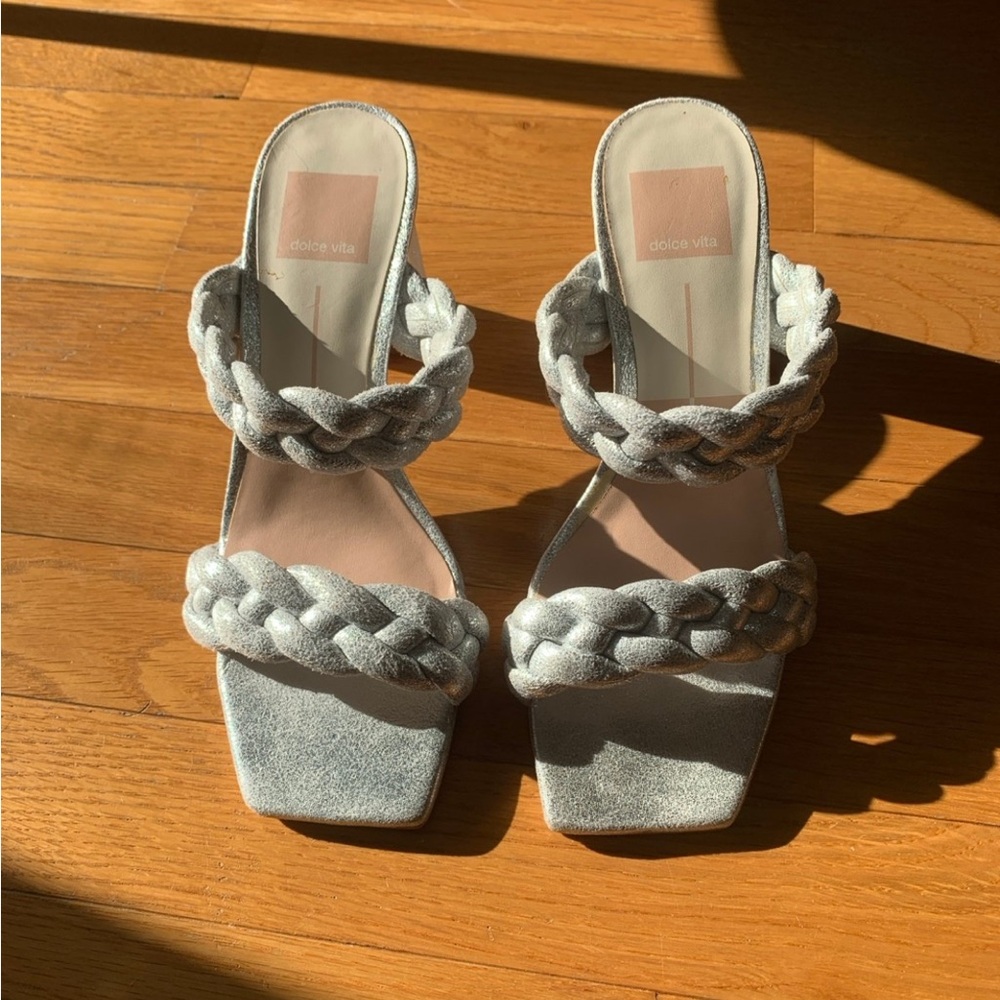 New! Dolce Vita braided silver slides